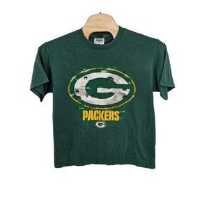 LEE Sport VTG NFL Green Bay Packers Football Green Graphic T-Shirt Size‎ Large